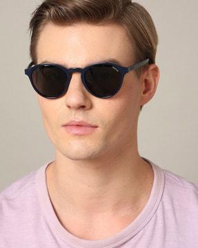 Men UV-Protected Oval Sunglasses-227408