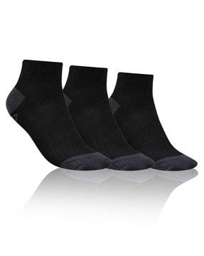 Pack of 3 Ribbed Ankle-Length Socks
