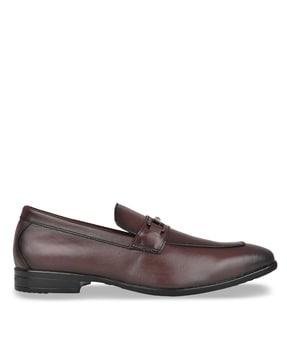 Formal Slip-On Shoes with Metal Accent