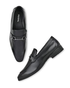Formal Slip-On Shoes with Metal Accent