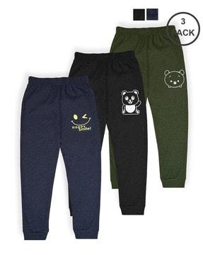 Pack of 3 Printed Straight Track Pants