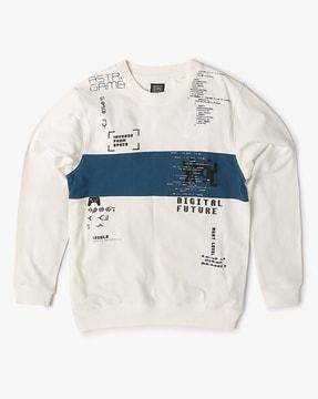 Printed Crew-Neck Sweatshirt