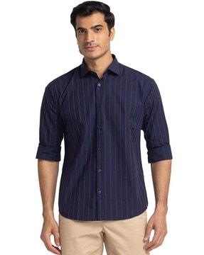 striped-slim-fit-shirt-with-curved-hem