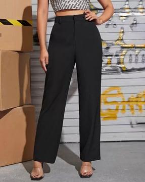 High-Rise Relaxed Fit Trousers