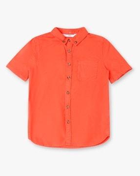 Relaxed Fit Shirt with Patch Pocket