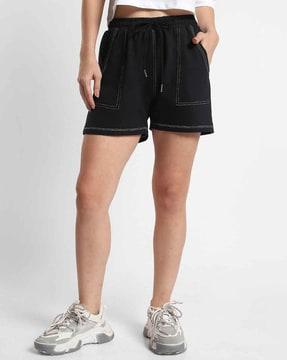 Elasticated Waist Shorts with Insert Pockets