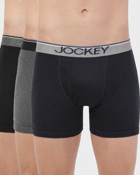 Pack of 3 Boxer Briefs with Elasticated Waist