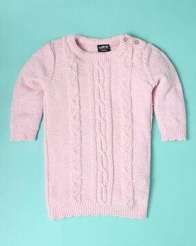 Cable-Knit Crew-Neck Sweater