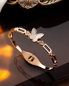 rose-plated-american-diamond-studded-link-bracelet