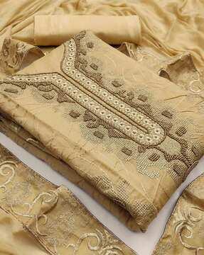 Embellished Unstitched Dress Material