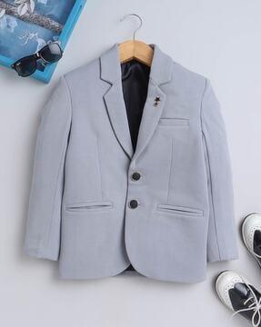 Single-Breasted Notched Lapel Blazer