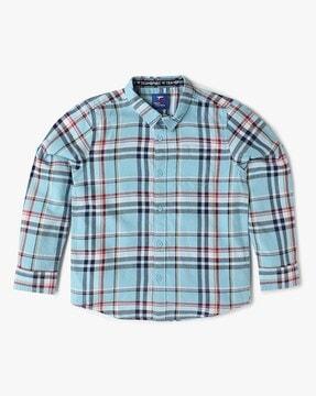 Boys Checked Shirt with Patch Pocket