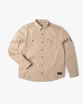 Boys Relaxed Fit Shirt with Flap Pockets