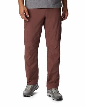 Men Flat-Front Relaxed Fit Trousers