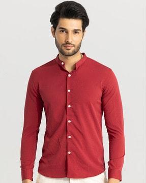 men-slim-fit-shirt-with-band-collar