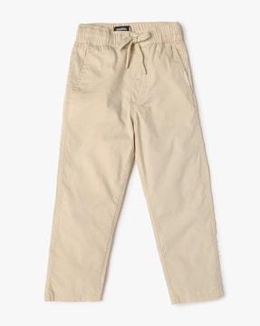 Boys Straight Fit Cotton Trousers
