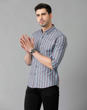 men-striped-regular-fit-shirt-with-full-sleeves