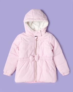 Girls Zip-Front Hooded Jacket
