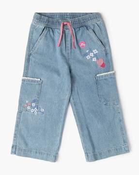 Girls Embroidered Jeans