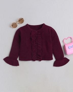 Girls Cardigan with Bell Sleeves