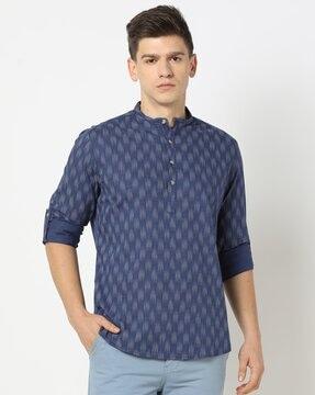 men-printed-slim-fit-shirt
