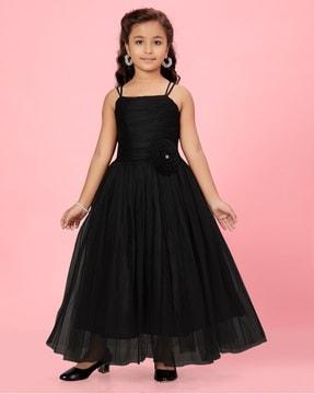 Girls Fit & Flare Dress with Tie-Up