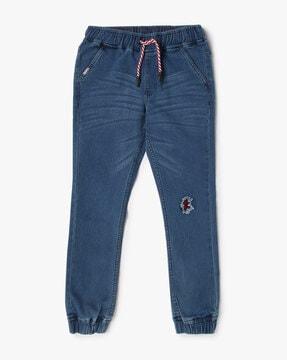 Boys Mid-Wash Straight Fit Joggers