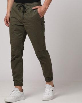 Joggers with Knee Dart & Zipped Patch Pocket