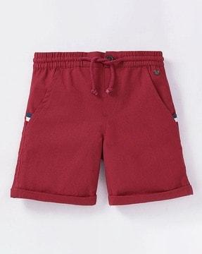 Boys Regular Fit Shorts with Drawstring Waist