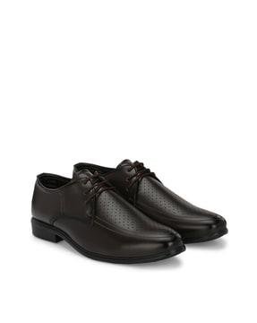 Men Perforated Lace-Up Shoes