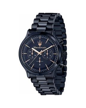 Chronograph Watch with Metallic Strap-R8873618032