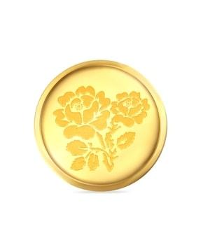 Yellow Gold Flower Coin