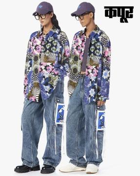 Unisex Floral Print Regular Fit Shirt