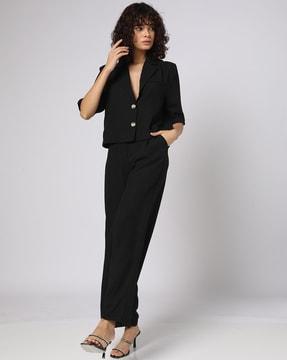 women-solid-relaxed-fit-set