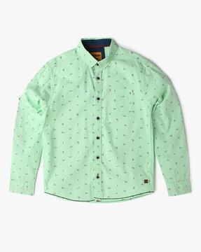 Boys Printed Relaxed Fit Shirt