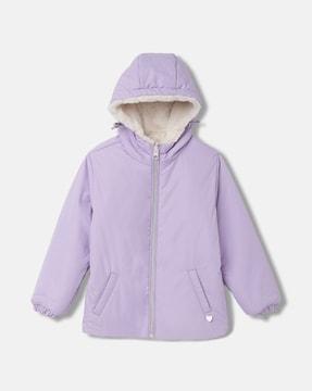 Girls Zip-Front Hooded jacket