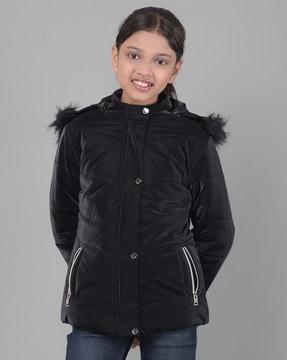 Zip-Front Jacket with Detachable Hood