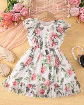girls-floral-print-fit-&-flare-dress