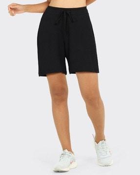 Women Knit Shorts with Insert Pockets