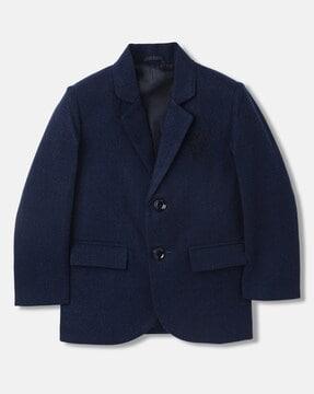 Boys Single-Breasted Blazer with Notched Lapel