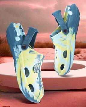 Printed Perforated Clogs with Slingback