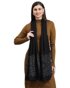 Women Embroidered Stole with Rectangular Shape