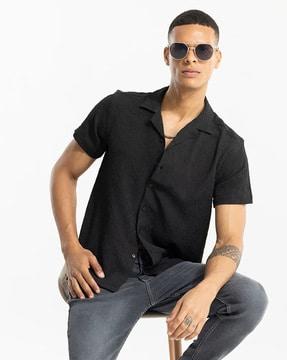 rhomb-regular-fit-shirt-with-cuban-collar