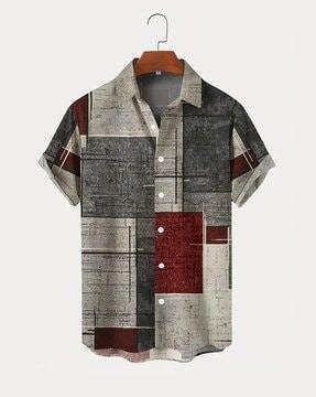 Men Geometric Print Regular Fit Shirt