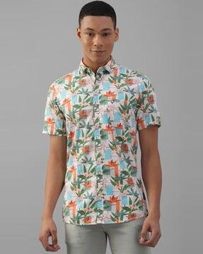 Men Floral Print Regular Fit Shirt
