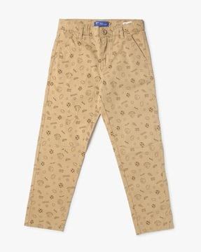 Boys Printed Straight Fit Trousers
