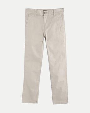 Boys Relaxed Fit Flat-Front Trousers