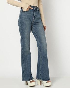 Women Lightly Washed Straight Fit Jeans