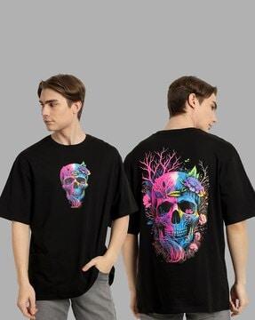 Men Graphic Print Boxy Fit Crew-Neck T-Shirt