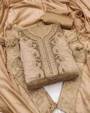 Embellished & Embroidered Unstitched Dress Material